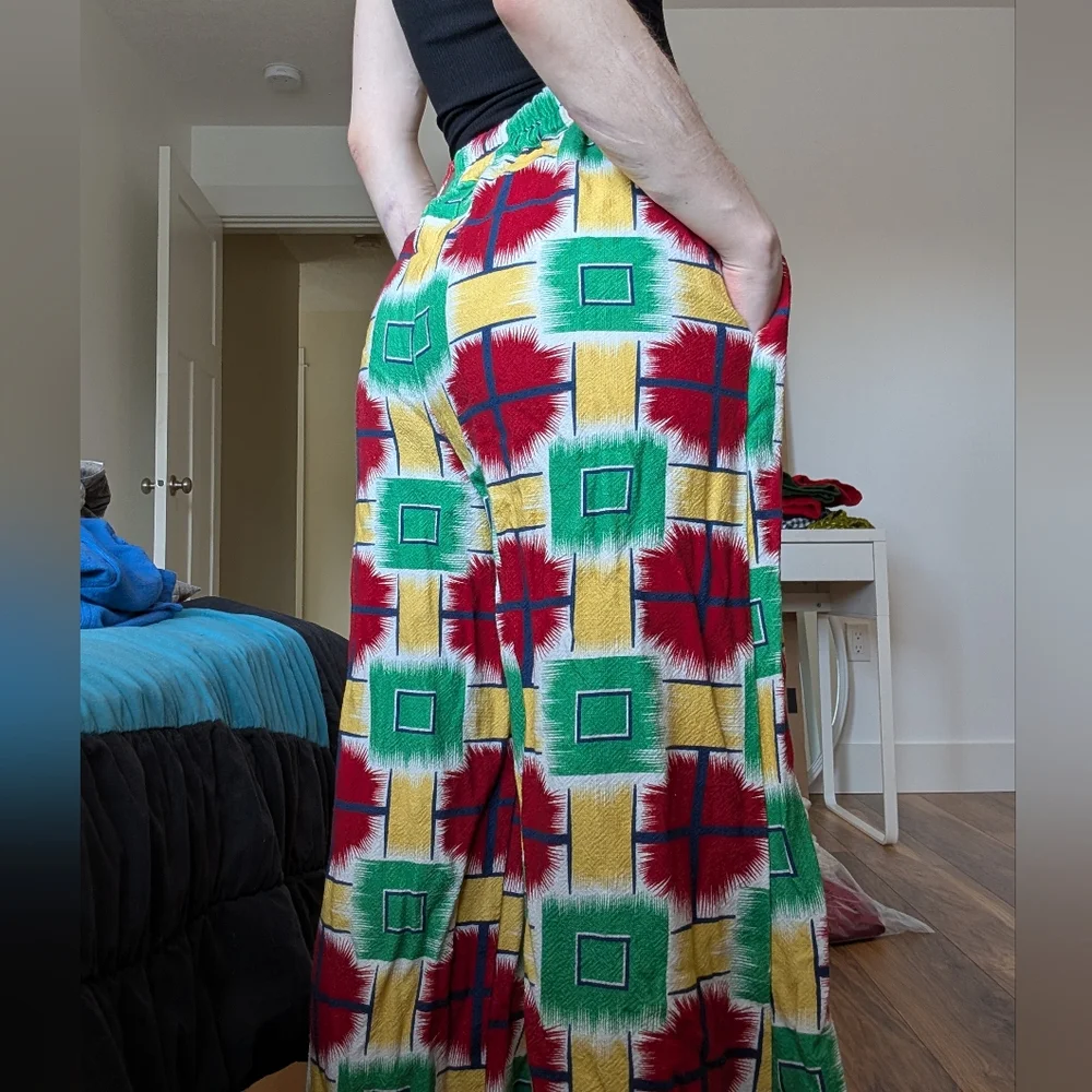 FBC Checkered Linen Pants - Picture 3 of 4